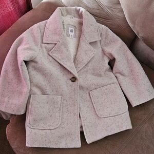 GAP Kids Speckled Cream Pea Coat